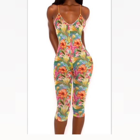 “FLOWER POWER” floral jumpsuit - Picture 5 of 7